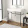 29.7'' Tall Ceramic Rectangular Console Bathroom Sink with Overflow