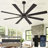 72 Inch Large Ceiling Fan, Modern 8-Blade Indoor Outdoor Fans with Remote App Control, Quiet DC Motor Reversible 6 Speed Timer(Excluding bulb)-1765322966-1765322963