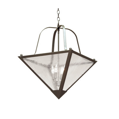 Luminaire suspendu géométrique unique à 4 lumières Zale