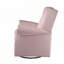 Fauteuil oscillant rose en tissu avec pivot