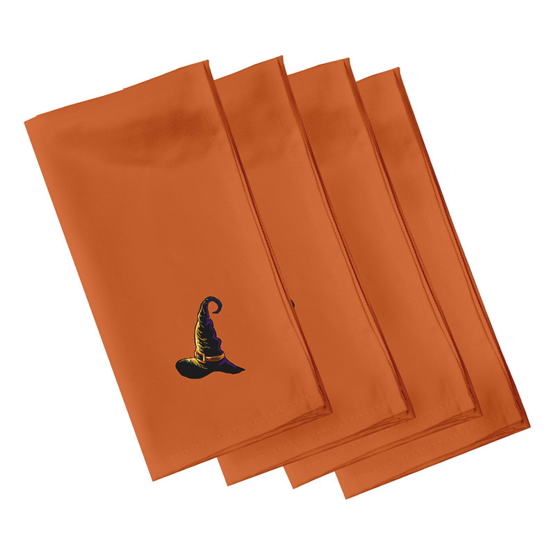 Ensemble de serviettes 4 pièces, L 18 po x L 18 po, Orange