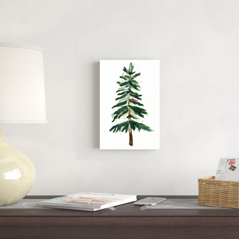«Warm Winter Wishes VII» par June Erica Vess - peinture sur toile tendue, H 12 po x l 8 po