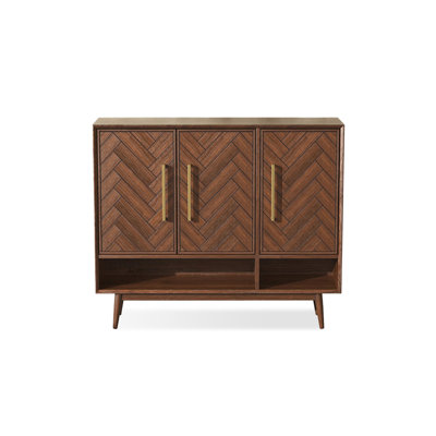 Rangement pour chaussures en bois massif brun noisette