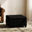 Bouton noir en similicuir avec fonction de rangement - 29,99 po x 29,99 po x 18,15 po pour capitonnage l 29,99 po x P 18,15 po