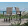 PVC-Coated Polyester 24 Swiveling Patio Bar Stool