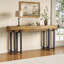 Table console 63 po en bois naturel rustique robuste, canapé polyvalent, vestibule, vestibule pour le salon, derrière le canapé et les espaces étroits