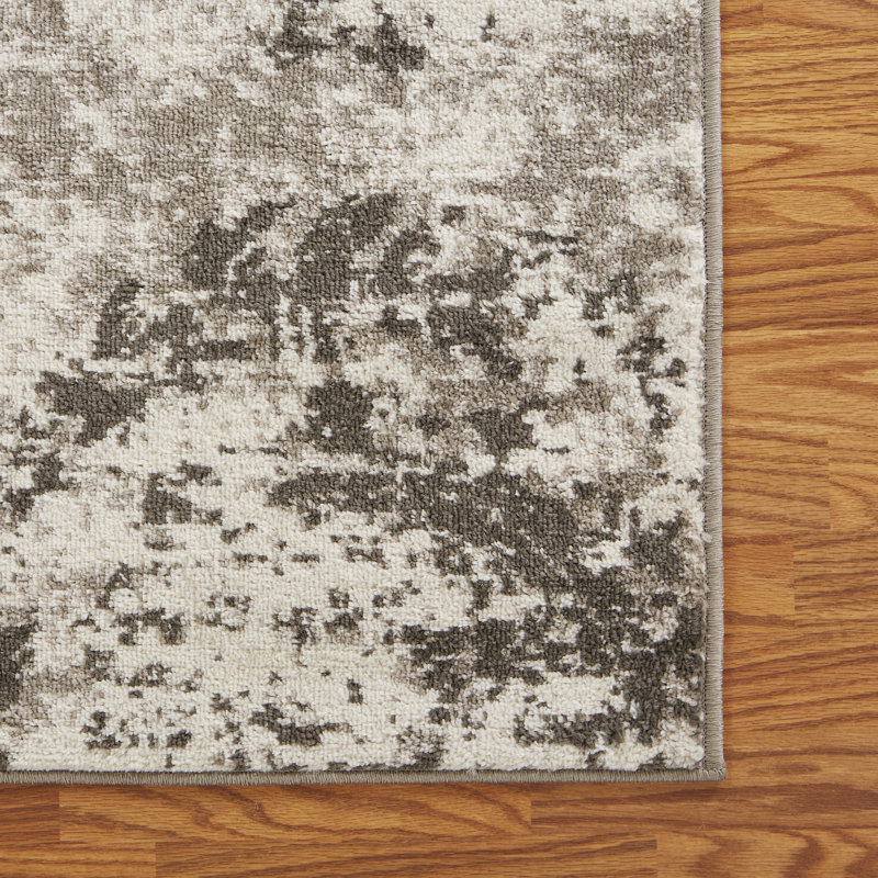Tapis gris Luper, Tapis de couloir 2 pi 1 po x 7 pi 5 po