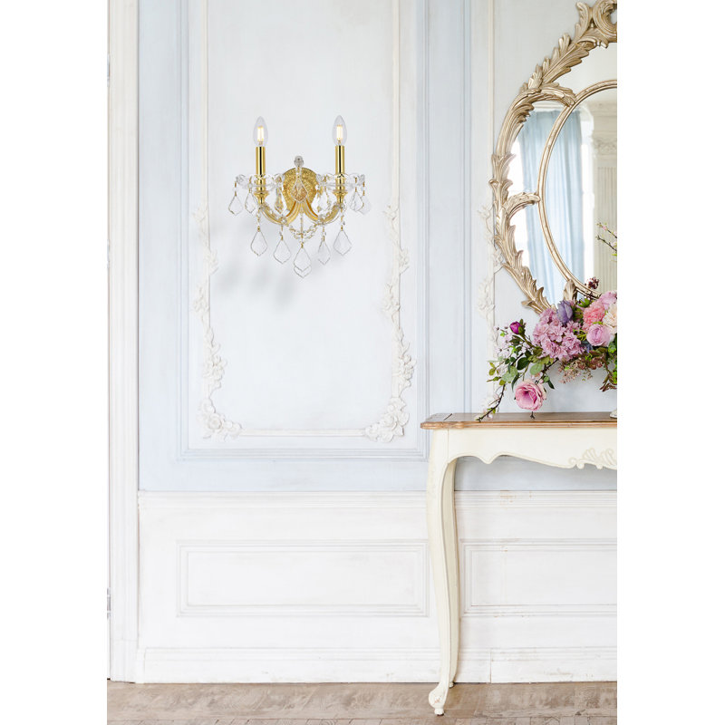 Stockard Wall Sconces, Gold, Crystal Clear, Royal Cut