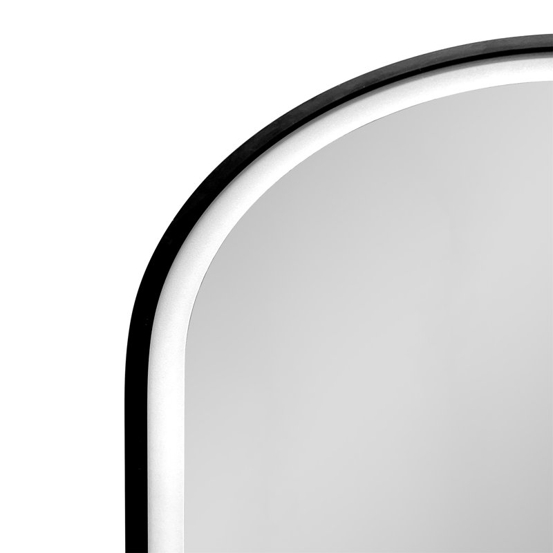 Armoire à pharmacie ovale à DEL avec miroir et fonctions multiples