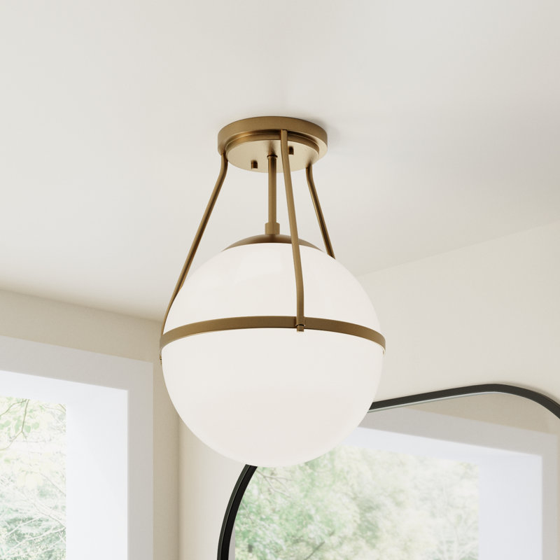 Amirah 1-Light Ceiling Light in Natural Brass, Natural Brass