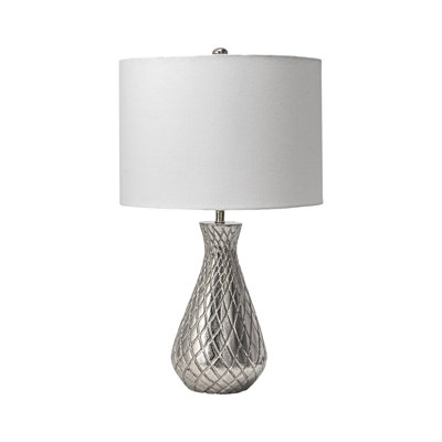 Lampe de table argent 14 po