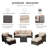 Kaniha Premium All-Weather Wicker 5 - Person Patio Conversation Set with Cushions-1440362625