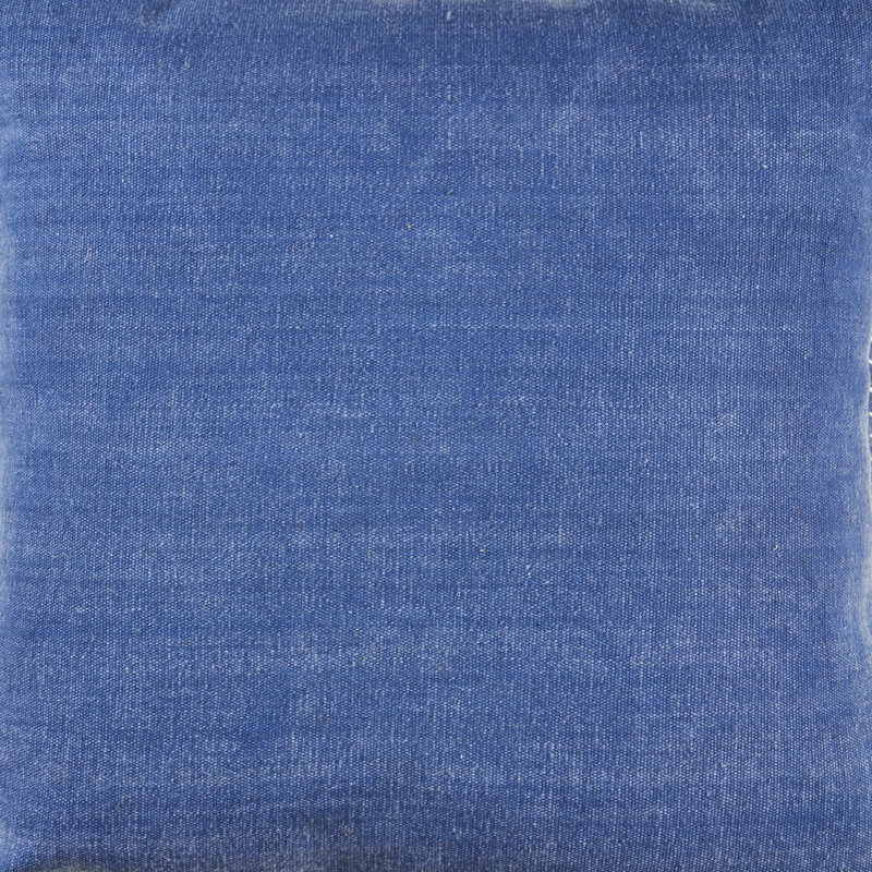 Housse et insert de coussin carré 100% coton , Blue, Polyester/ Bourre en polyester