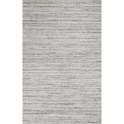 Wool Abstract Area Rug in Gray