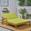 Double chaise longue de patio avec coussin-1290262156
