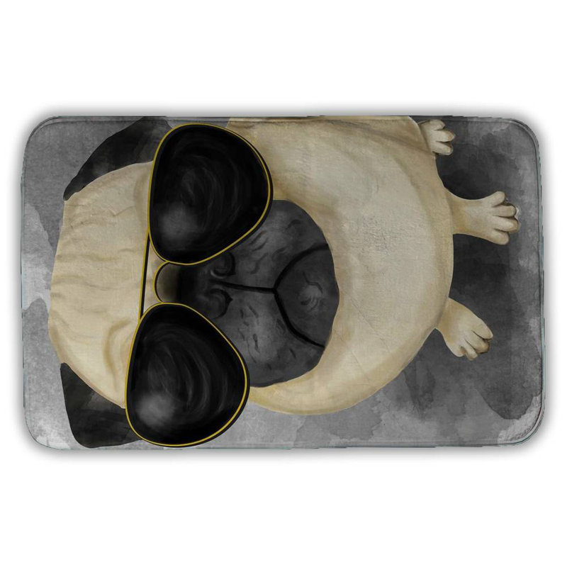 Fetullah Microfiber Non-Slip Bath Mat, 34" W x 21" L