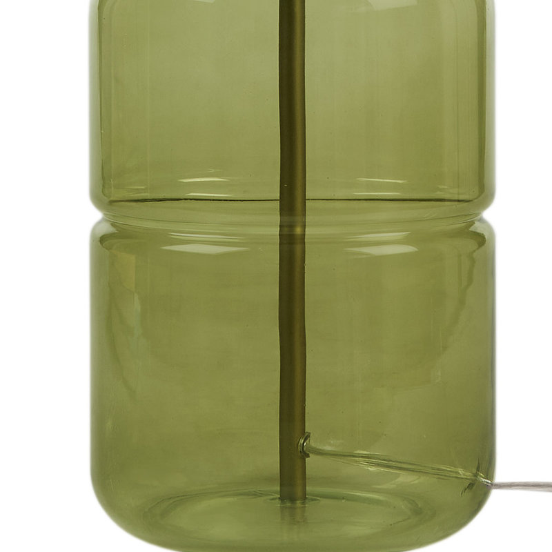 Lysandria Green Glass Table Lamp with Gold Accents