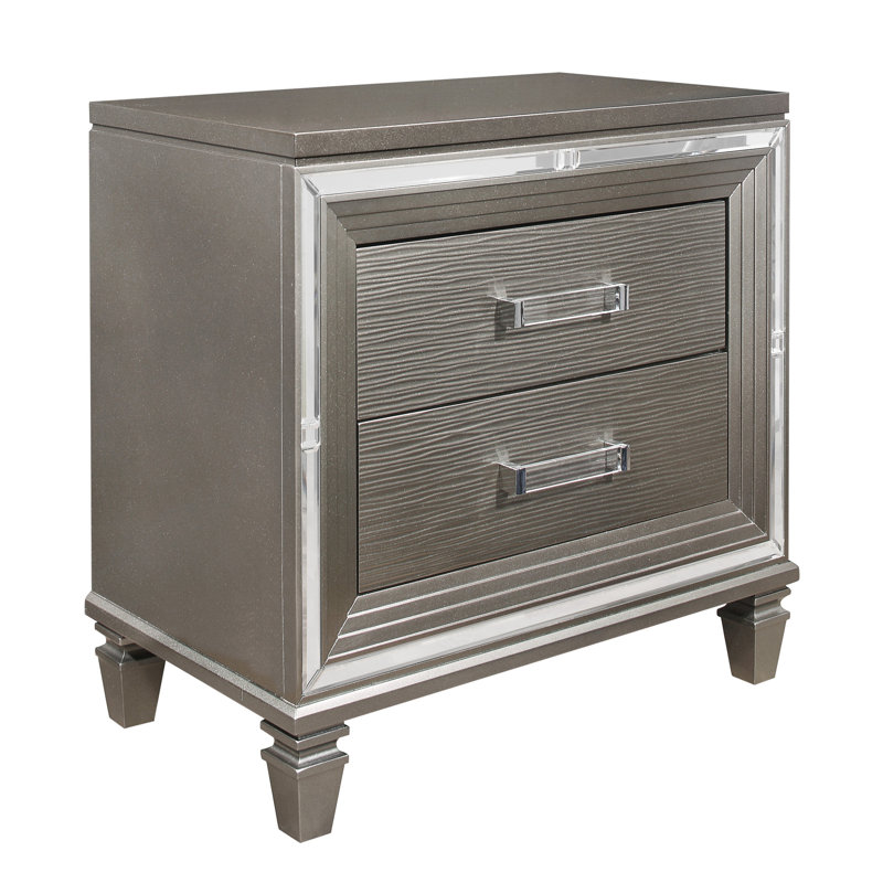 Carnstroan 2 - Drawer Nightstand , Gray