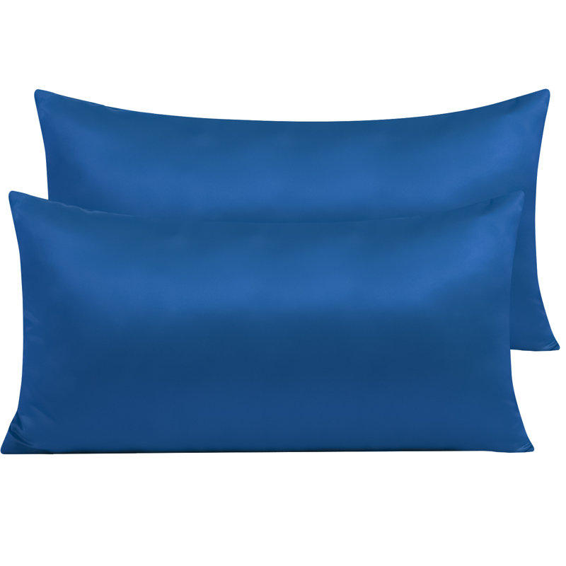  Housse de coussin en microfibre, Bleu royal, Grand