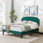 Queen size Bed with Adjustable Tufted Headboard, Platform Bed, Mattress foundation, No Box Spring Needed-1819051353-1819051359