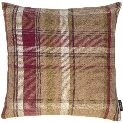 Plaid Wool Blend Reversible Pillow Cover