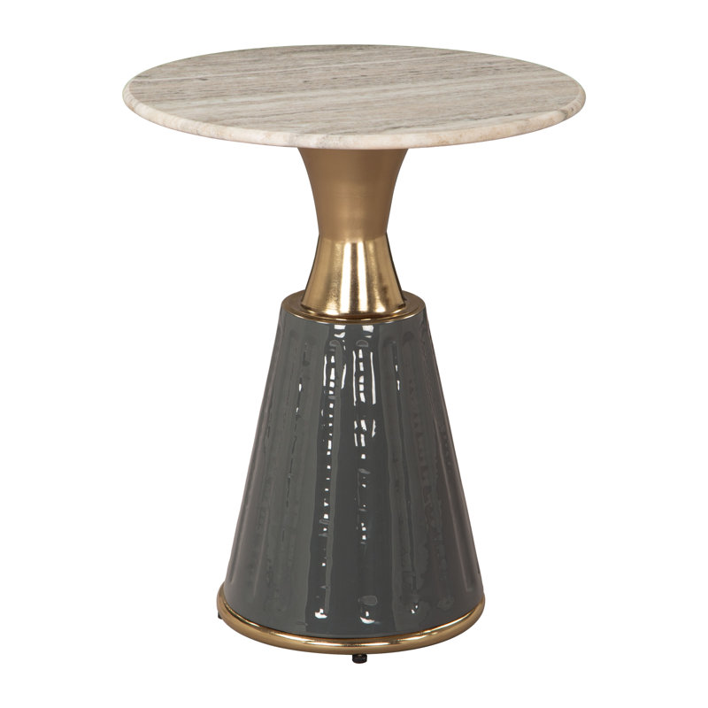 Modern Side Table Round Accent Table Small End Table Minimalist Living Room Bedside Table Decor