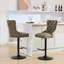 Tabourets de bar en similicuir à hauteur réglable, confortables pour la maison, le pub et la cuisine, couleur olive, 2 chaises avec dossier et assise, 2