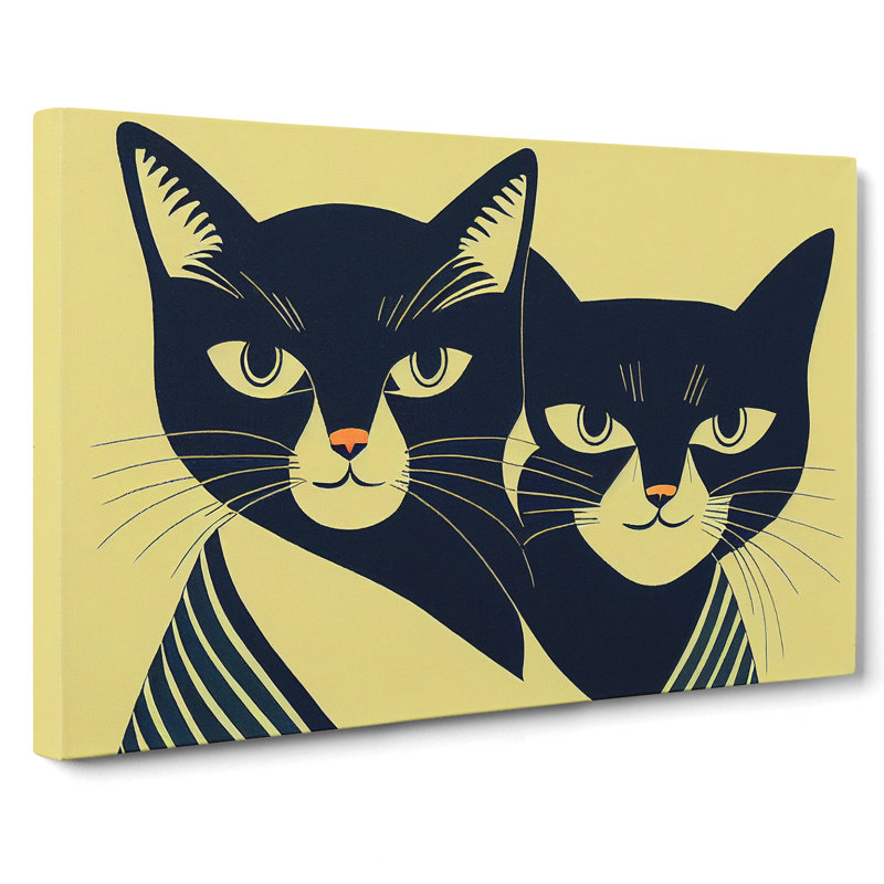 Deco Cats Vol.1 - Wrapped Canvas, 40cm H x 60cm W x 3cm D