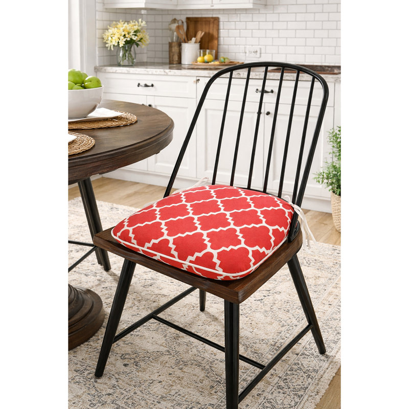 Coussins d'extérieur pour chaise de patio, Red Geometric, Canvas