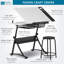 Crase Adjustable Metal Base Drafting Table