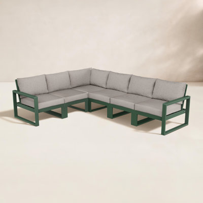 Edge 110.5'' Wide L-Shaped Patio Sectional with Cushions