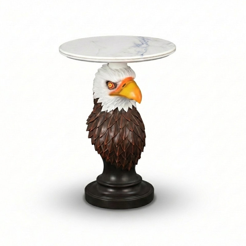 Eagle Head Accent Table - Animal Statue - Modern