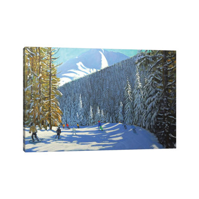 SkIIng, Beauregard La Clusaz by Andrew Macara - Wrapped Canvas Painting