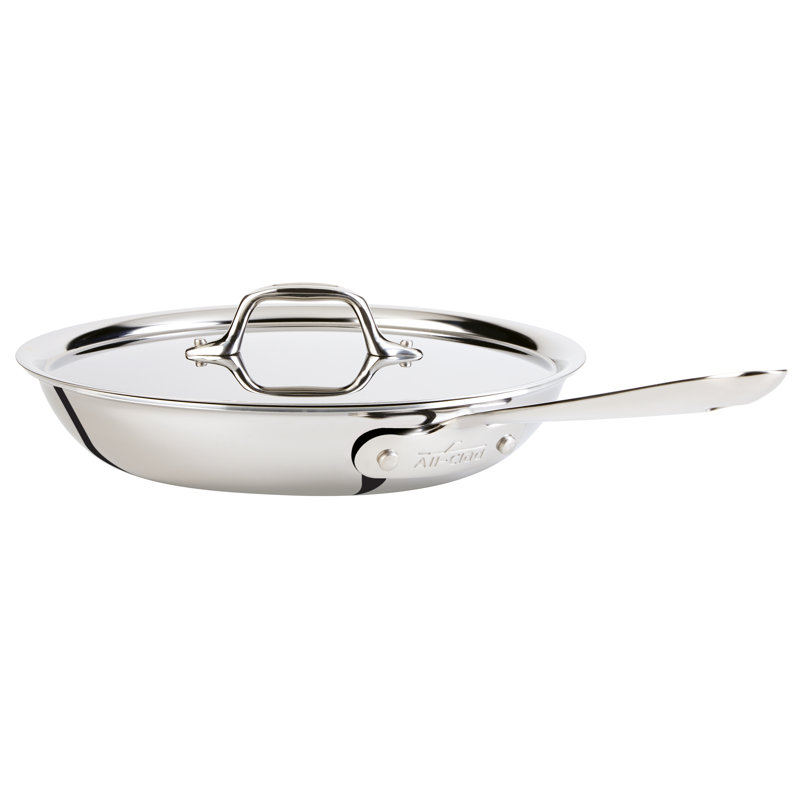 All-Clad D3® Stainless Steel Frying Pan with Lid, 10" Diameter