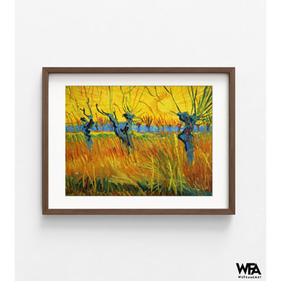 «Willows at Sunset» par Vincent Van Gogh, reproduction d'art coucher de soleil, Van Gogh ensoleillé, reproduction d'art, arbre saule, Art mural nature, arbre Van Gogh