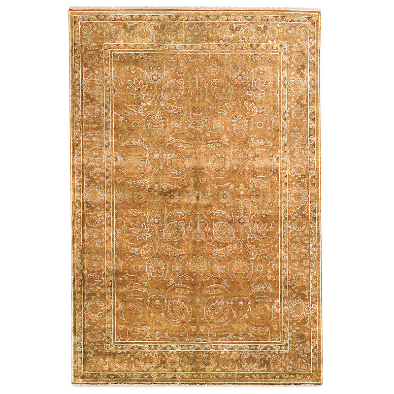 High-Quality Hand-Knotted Rust Area Rug