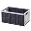 Caisse de rangement pliable et empilable en plastique avec couvercle et poignées de transport, bac de rangement pliable pour la maison, le garage, le placard et les articles ménagers