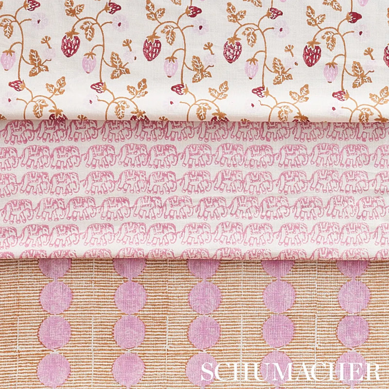 Schumacher x Molly Mahon Sun Rise Hand Block Print Fabric