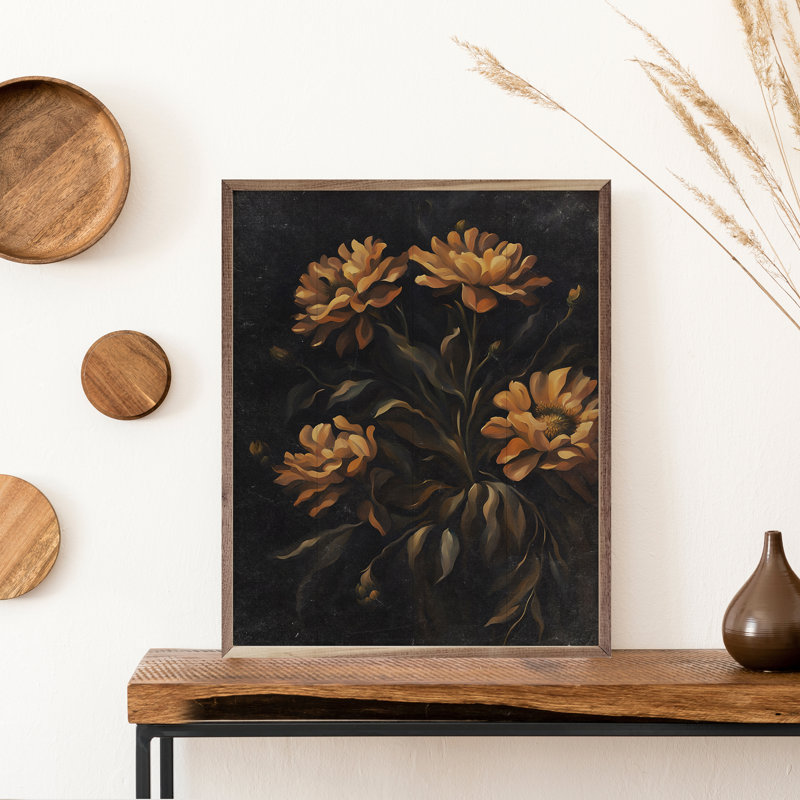  Fleurs orange foncé, 8 po x 10 po