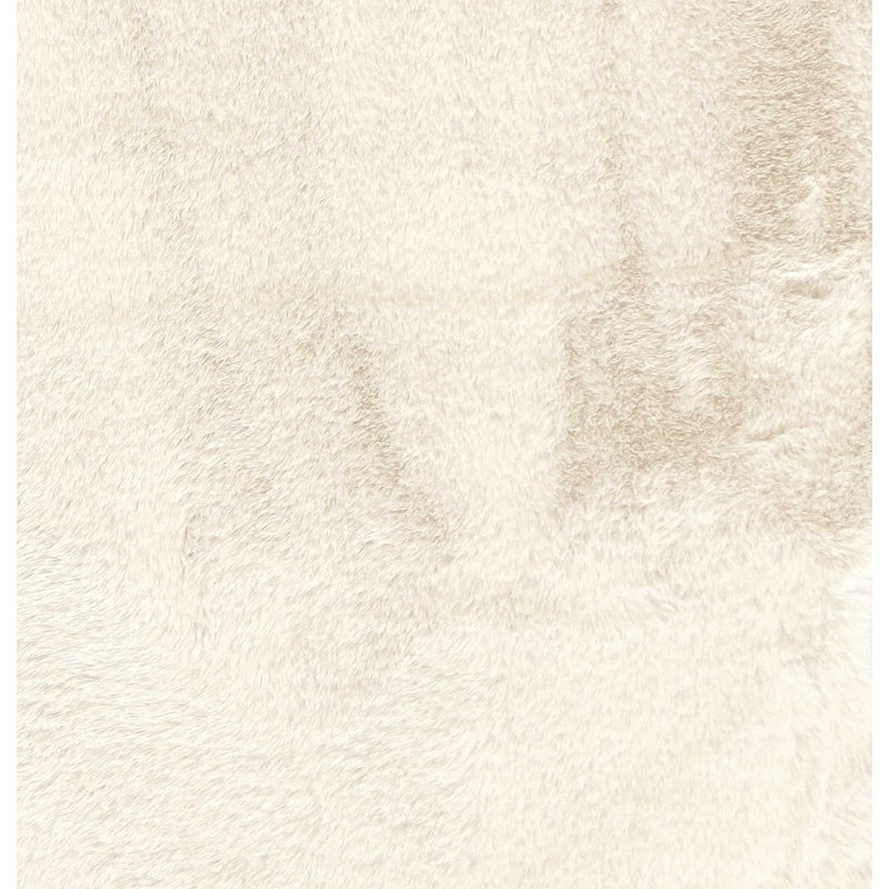 Abasi Faux Fur Hand Knotted Area Rug, Rectangle 5' x 8'