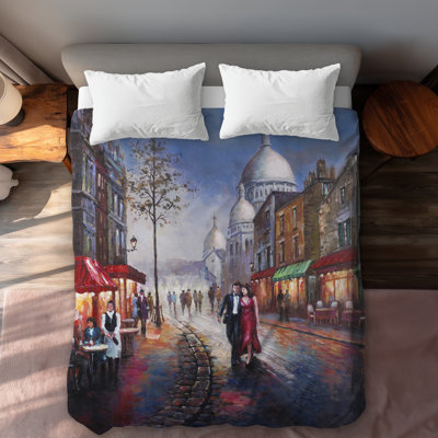 Dressed Up Couple Brown Queen Duvet Cover | Home Decor