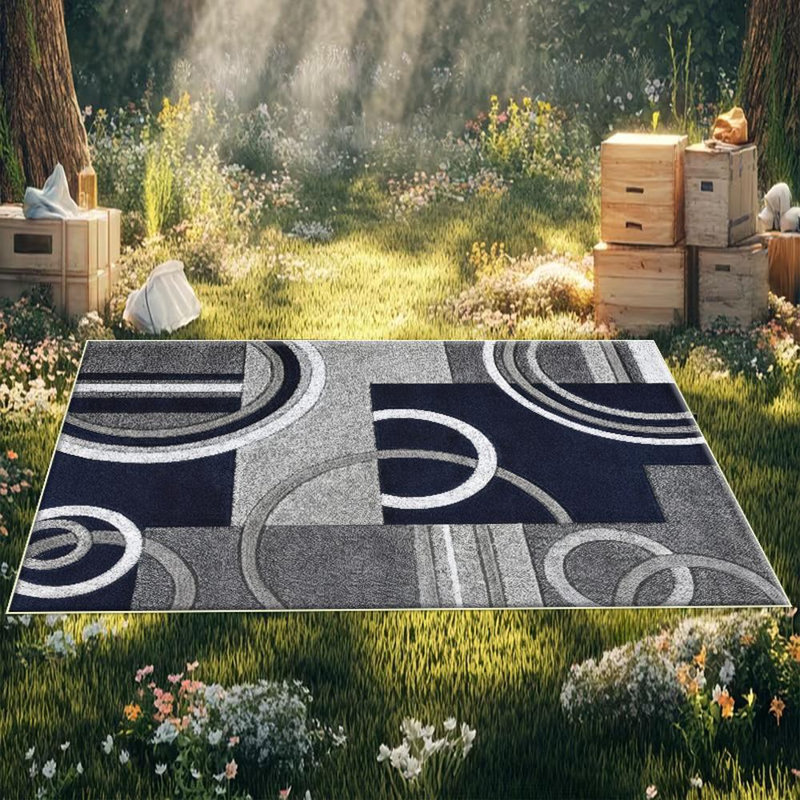 Abstract Geometric Area Rug, Soft And Lightweight, Suitable For All Seasons, Easy To Maintain And Easy To Clean, Machine Washable Carpet Floor Mat, Suitable For Living Room, Bedroom, Hallway, Balcony, Patio, Room Decor, Home Decor, Outdoor Decor