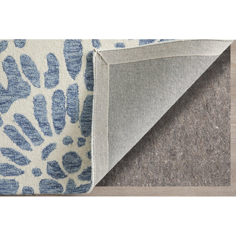 Wallace Modern Abstract Blue Area Rug, Rectangle 2' x 3'