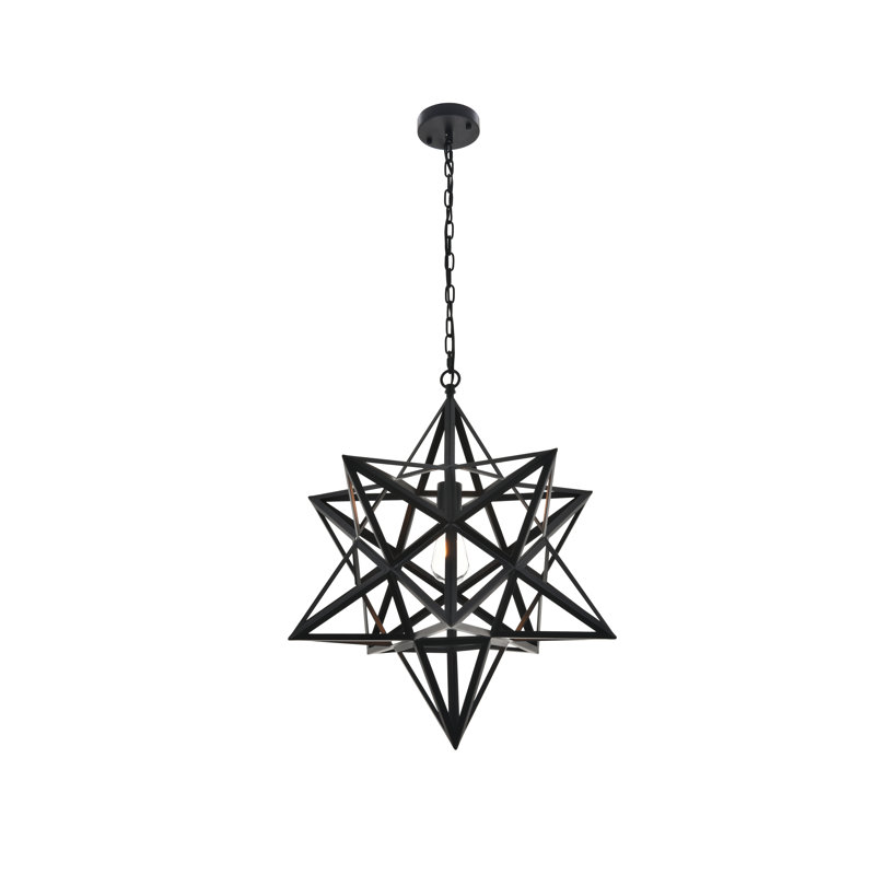 Luminaire suspendu 1 lumière Brighton, H 25,2 po x l 23,6 po x P 23,6 po
