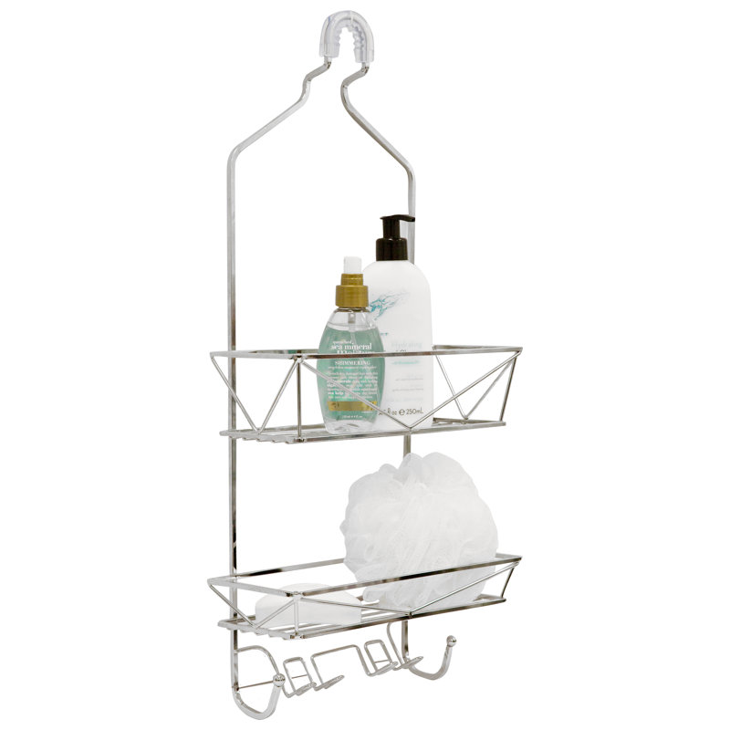 Chrome Non-Rusting Rectangle Metal Shower Organizer