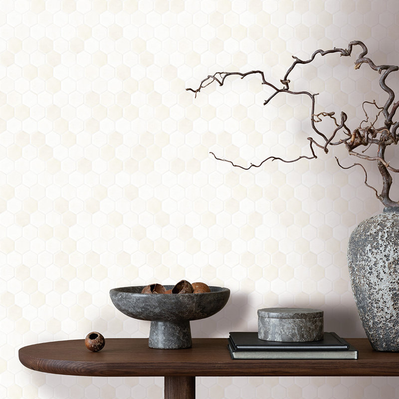 Spectre de 2 po hexagone silice blanc, Silice blanche