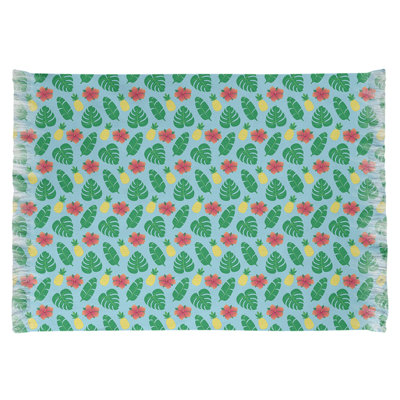 Bleu tropical/vert Tapis décoratif
