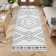 Washable Low Pile Striped Rug Modern Abstract Area Rugs for Living Room Non Slip Bedroom Rug Indoor Stain Resistant Carpet for Kitchen Soft Floor Mat Contemporary Foldable Rug Home Office Dorm
