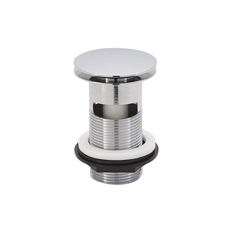  Basin Waste Slotted UnSlotted Dome Bathroom Click-Clack Sink Pop Up Push Button