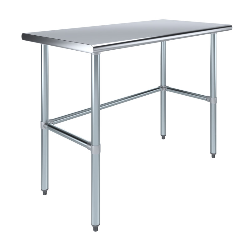 Table de travail en acier inoxydable, H 35 po x L 48 po x L 24 po